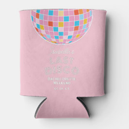 Moderne Retro Roze Disco Bal Bachelorette Weekend Blikjeskoeler