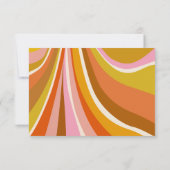 Moderne Retro Roze en Oranje Typografie Bruiloft RSVP Kaartje (Achterkant)