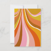 Moderne Retro Roze en Oranje Typografie Bruiloft RSVP Kaartje (Achterkant)