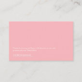 Moderne Retro Roze en Witte QR-Code Dank u Kaart Visitekaartje (Achterkant)