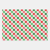 Moderne Retro Roze Kerstcheck Inpakpapier Vel (Voorkant)