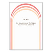Moderne Retro Roze Perzik Koraal Regenboog Bruilof Kaart (Achterkant)