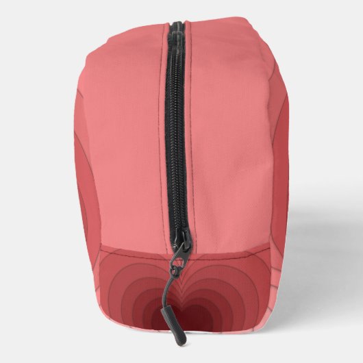 Moderne Retro Roze Rode Hart Print Cut Naaizak Toilettasje (Rechts)