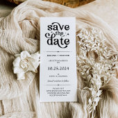 Moderne Retro Save The Date | Fotocabine strook Kaart