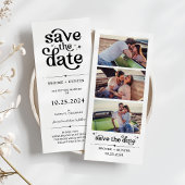Moderne Retro Save The Date | Fotocabine strook Kaart