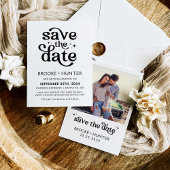 Moderne Retro Save The Date | Trouwkaart Kaart