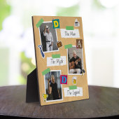 Moderne Retro Scrapbook Fotocollage Vaderdag Fotoplaat