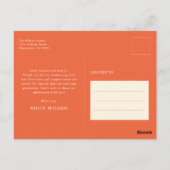 Moderne Retro Script Grad Afstudeercijfers Bedankt Briefkaart (Achterkant)