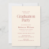 Moderne Retro Script Grad Foto Afstudeerfeest Kaart (Achterkant)