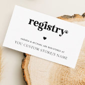 Moderne Retro Script Hart Minimalistische Cadeau R Informatiekaartje