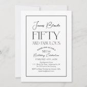 Moderne Retro Script-Mannen-verjaardagsfeest Kaart (Voorkant)