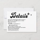 Moderne retro script Wedding Enclosure RSVP Kaartje (Voorkant)