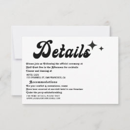 Moderne  retro script Wedding Enclosure RSVP Kaartje