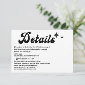 Moderne retro script Wedding Enclosure RSVP Kaartje (Staand voorkant)