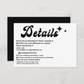 Moderne retro script Wedding Enclosure RSVP Kaartje (Voorkant / Achterkant)