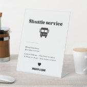Moderne Retro Shuttle Service Trouwbord Reclamebord Met Voetstuk (Insitu)