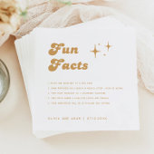 Moderne Retro  Sinaasappel Leuke Feiten Bruiloft Servet