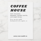 Moderne Retro Stijl Kaars Of Voedsel Label Voedselcontainer Etiket (Enkel label)