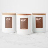 Moderne retro stijl kaars of voedseletiket voedselcontainer etiket (Flessen)