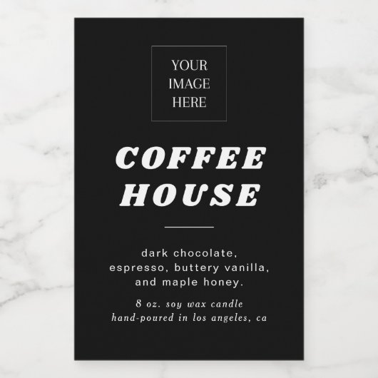 Moderne retro stijl kaars of voedseletiket voedselcontainer etiket (Enkel label)