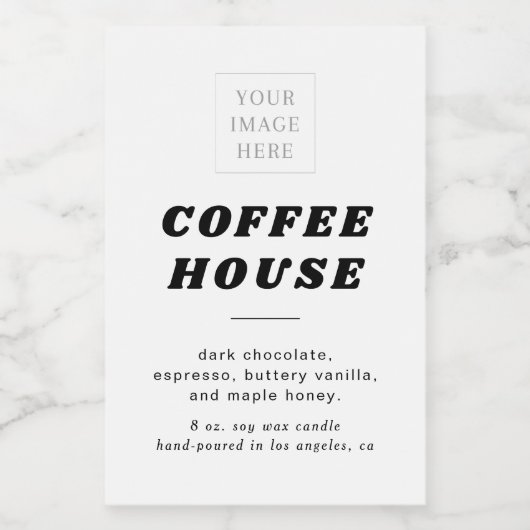 Moderne retro stijl kaars of voedseletiket voedselcontainer etiket (Enkel label)