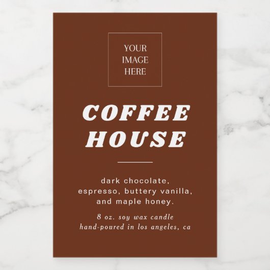 Moderne retro stijl kaars of voedseletiket voedselcontainer etiket (Enkel label)