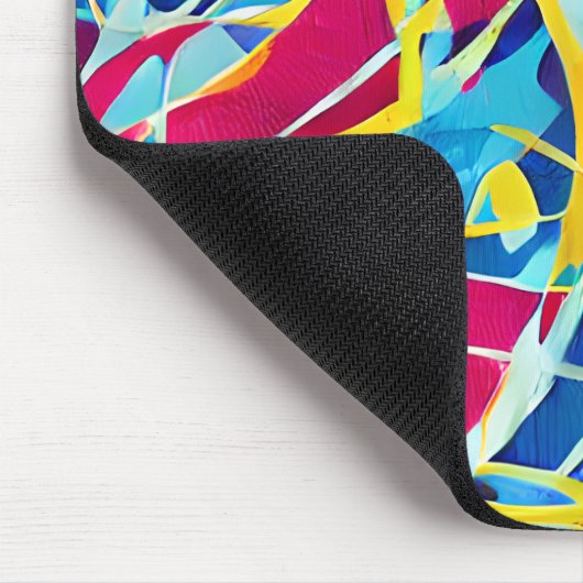 Moderne retro stijl Schattige kleurrijke abstract Muismat (Hoek)