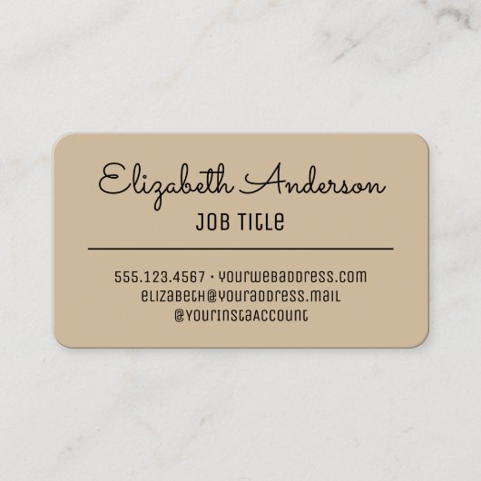 Moderne retro  stijl uit het midden van de eeuw visitekaartje (Voorkant)