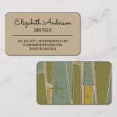 Moderne retro  stijl uit het midden van de eeuw visitekaartje (Voorkant / Achterkant)