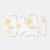 Moderne retro straal van zonneschijn Baby shower Bedankdoosjes (Uitgevouwen)