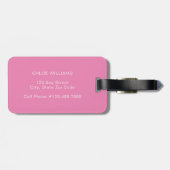Moderne Retro Strepen Monogram Bagagelabel (Achterkant horizontaal)
