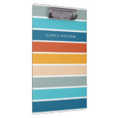 Moderne Retro Sunset Stripes gepersonaliseerd Klembord (Rechts)