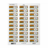 Moderne Retro Superhelden Stripboek Retouradres Etiket (Full Sheet)