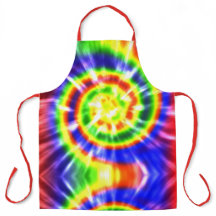 Moderne Retro Tie Dye Rood Groen Geel