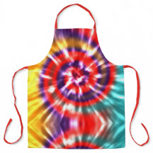 Moderne Retro Tie Dye Rood Turquoise Geel