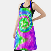 Moderne Retro Tie Dye Roze Turquoise Blauw Schort (Insitu)