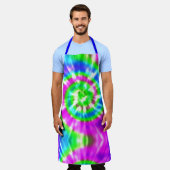 Moderne Retro Tie Dye Roze Turquoise Blauw Schort (Gedragen)