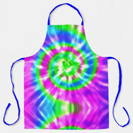 Moderne Retro Tie Dye Roze Turquoise Blauw Schort
