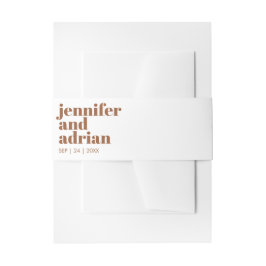 Moderne Retro Trouwuitnodiging Buikband Uitnodigingen Wikkel