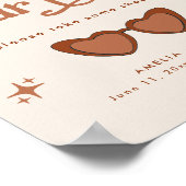 Moderne Retro Trouwzonnebril Favor Teken Poster (Hoek)