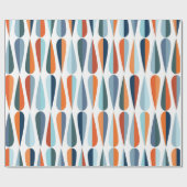 Moderne retro van de moderne stijl uit de midden e cadeaupapier (Vlak)