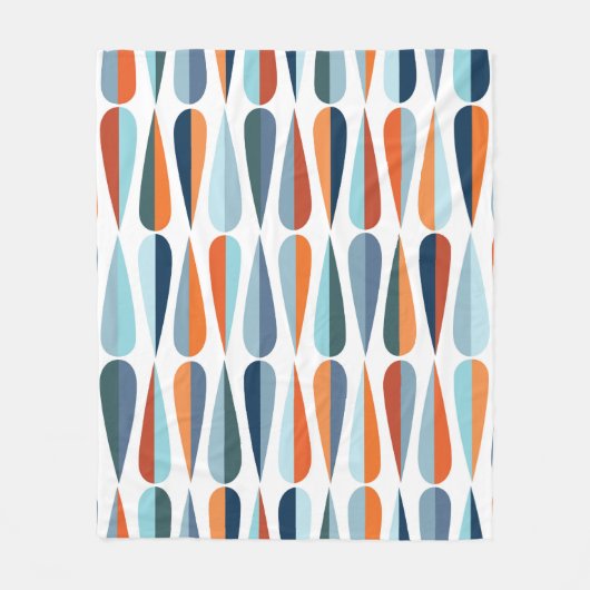 Moderne retro van de moderne stijl uit de midden e fleece deken (Voorkant)