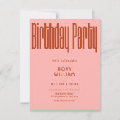 Moderne Retro verjaardag Kaart (Voorkant)