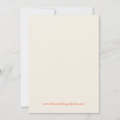 Moderne retro vet en chique bruiloft kaart (Achterkant)