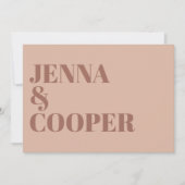 Moderne Retro Vetgedrukte Type Aardtinten Boho Bru Kaart (Voorkant)