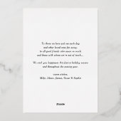 Moderne Retro Vetgedrukte Typografie Foto Prettig  Folie Feestdagenkaart (Achterkant)