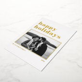 Moderne Retro Vetgedrukte Typografie Foto Prettig  Folie Feestdagenkaart (Gedraaid)