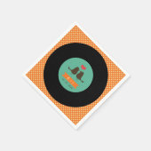 Moderne Retro Vinyl Huwelijksfeest Servetten (Hoek)