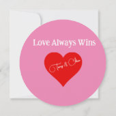 Moderne Retro Vinyl Record Sinaasappel & Roze Brui Kaart (Achterkant)