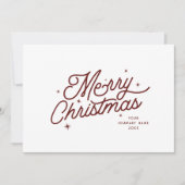 Moderne Retro Vrolijk Kerstfeest Bedrijfsnaam | Re Feestdagenkaart (Voorkant)